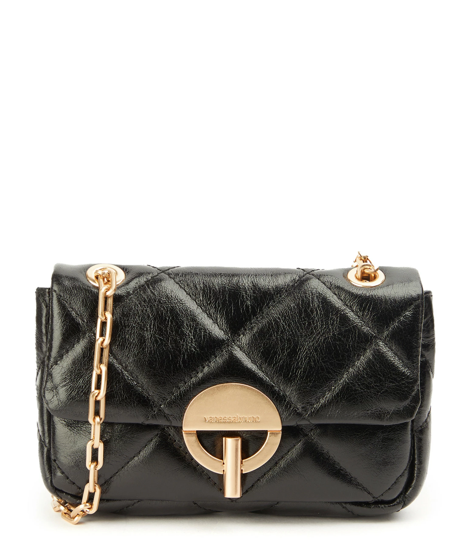 VANESSA BRUNO Sac Nano Moon Cuir Vachette Noir 3 VANESSA BRUNO Sac Nano Moon Cuir Vachette Noir