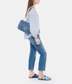 VANESSA BRUNO Sac Moon MM Lin Indigo -jerome dreyfuss shop unnamed file 813