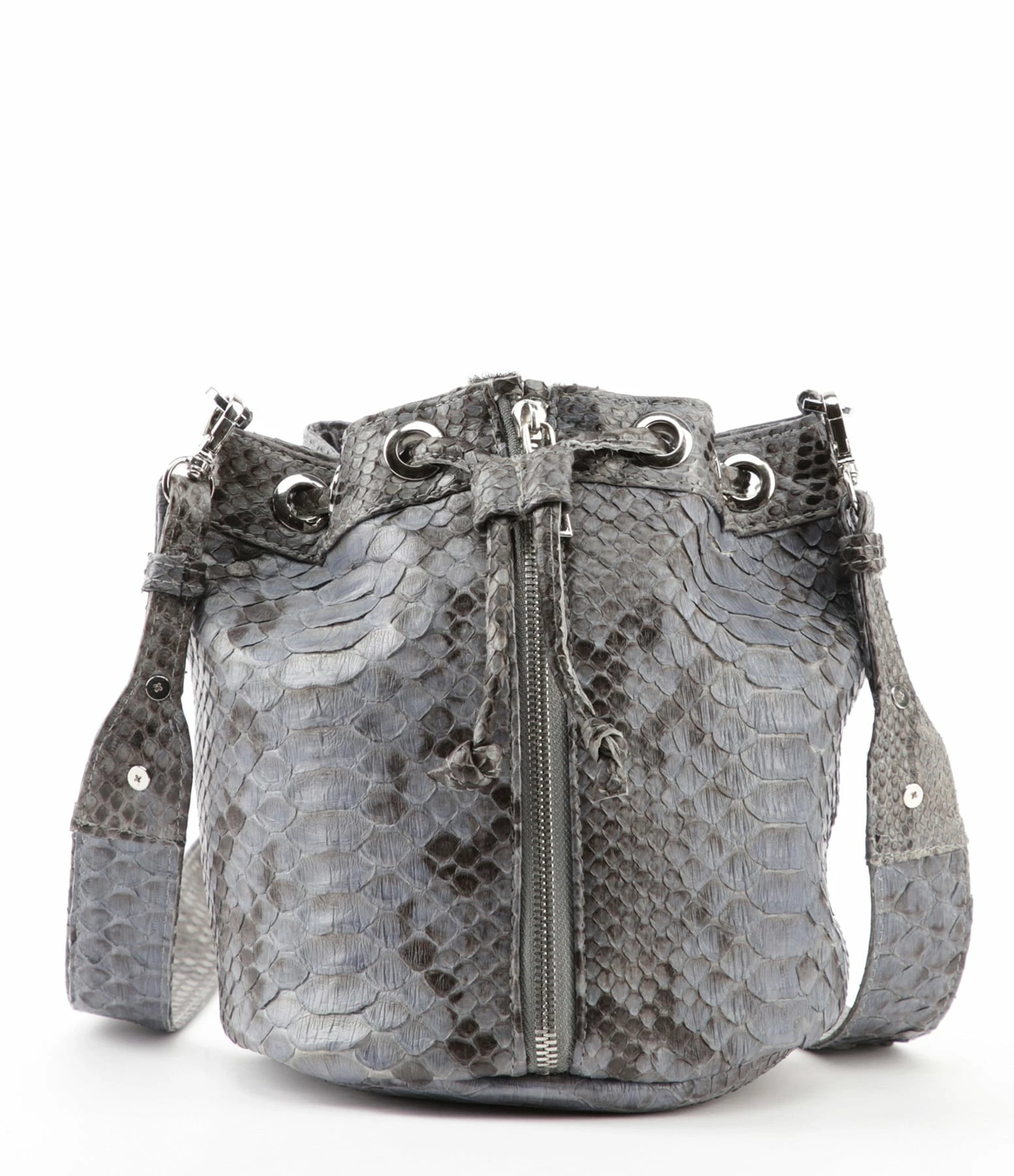 SISTA PARIS Sac Amber Cuir Python Gris 3 SISTA PARIS Sac Amber Cuir Python Gris