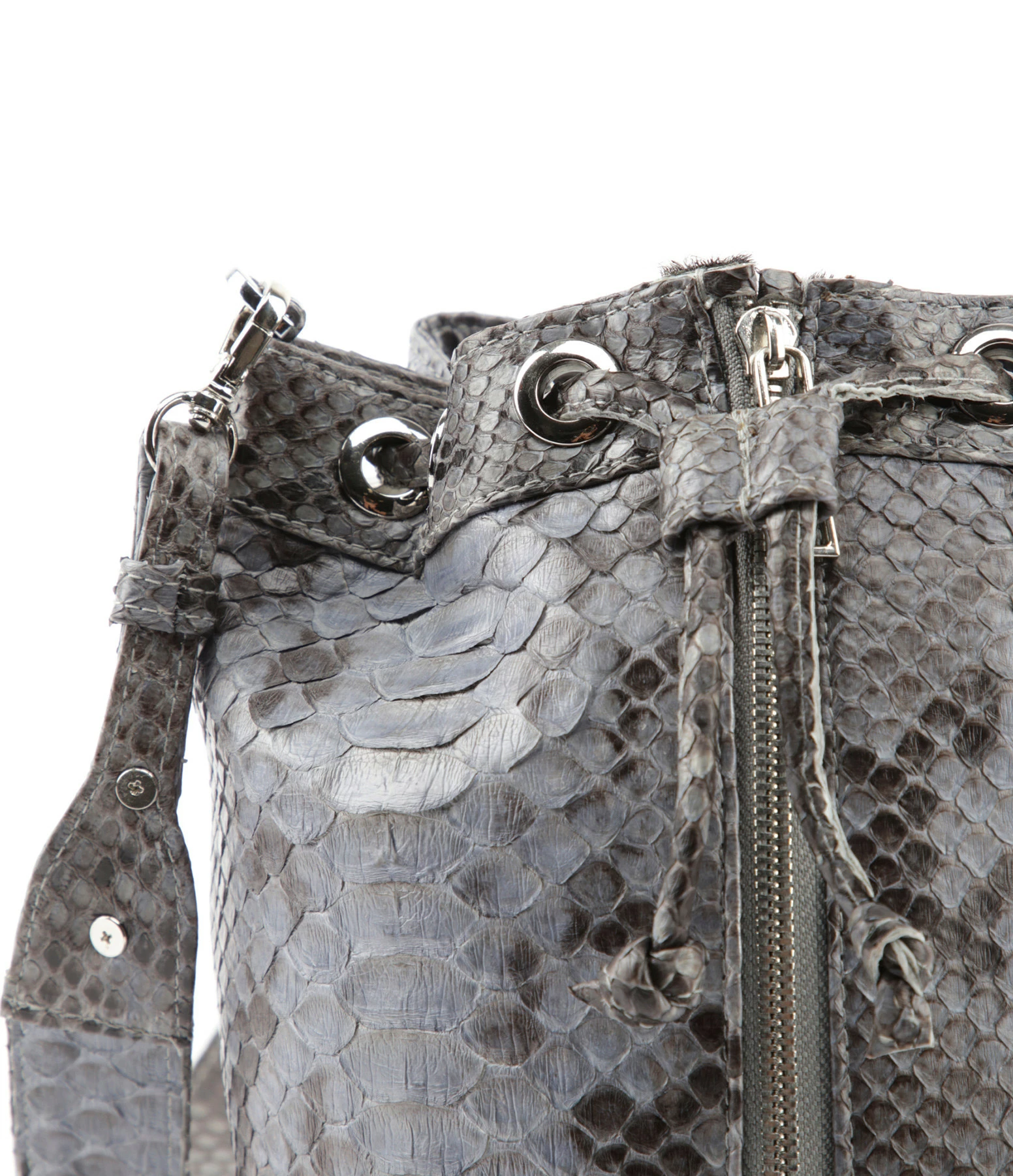 SISTA PARIS Sac Amber Cuir Python Gris 4 SISTA PARIS Sac Amber Cuir Python Gris – Image 2