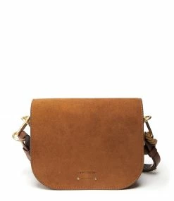 VANESSA BRUNO Sac Holly Besace Cuir Suédé Ambre