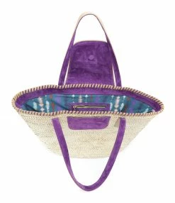 CLARIS VIROT Panier Zoé Sumba Indigo Cuir Sable -jerome dreyfuss shop unnamed file 86