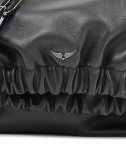 ZADIG & VOLTAIRE Sac Rockyssime Cuir Noir -jerome dreyfuss shop unnamed file 865