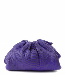 SISTA PARIS Sac Baby Uniq Cuir Souple Python Bleu Noir