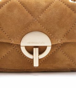 VANESSA BRUNO Sac Nano Moon Cuir Suédé Noisette -jerome dreyfuss shop unnamed file 883