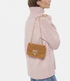 VANESSA BRUNO Sac Nano Moon Cuir Suédé Noisette -jerome dreyfuss shop unnamed file 884