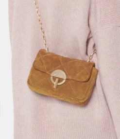 VANESSA BRUNO Sac Nano Moon Cuir Suédé Noisette -jerome dreyfuss shop unnamed file 886