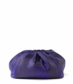 SISTA PARIS Sac Big Uniq Cuir Souple Python Bleu Noir