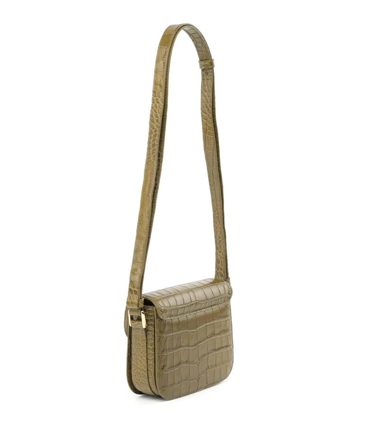 A.P.C. Sac Grace Mini Cuir Embossé Croco Olive 4 A.P.C. Sac Grace Mini Cuir Embossé Croco Olive – Image 2