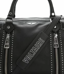 ZADIG & VOLTAIRE Sac Sunny Medium Cuir Grainé Noir -jerome dreyfuss shop unnamed file 930