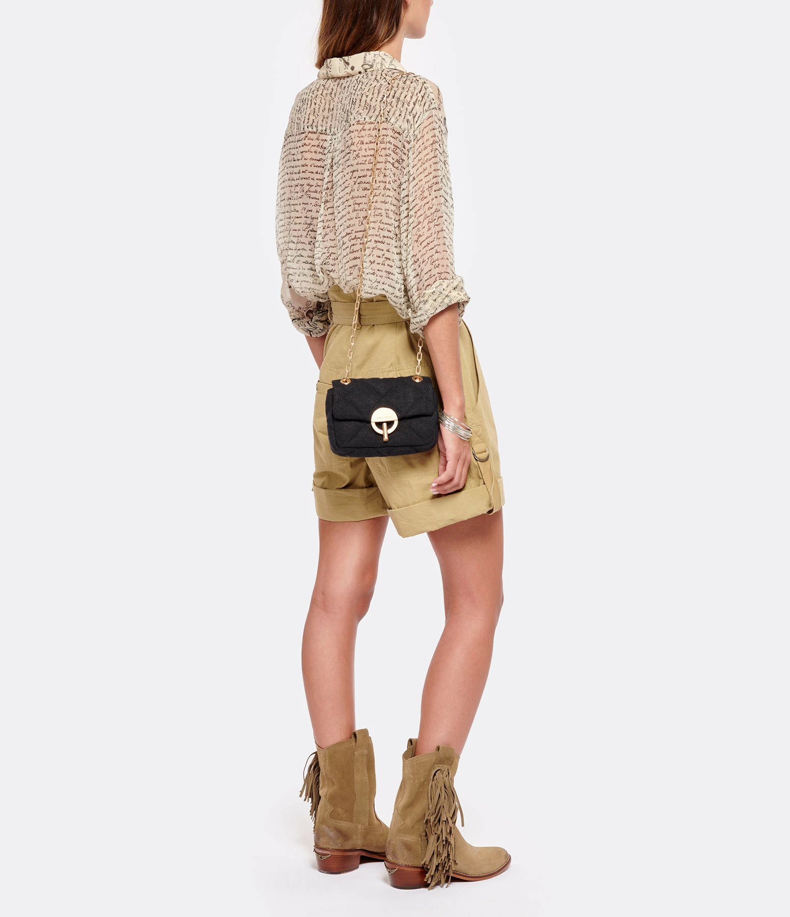 VANESSA BRUNO Sac Nano Moon Lin Noir 8 VANESSA BRUNO Sac Nano Moon Lin Noir – Image 6