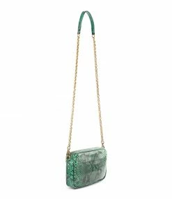 CLARIS VIROT Sac Charly Python Menthe -jerome dreyfuss shop unnamed file 956