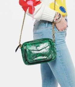 CLARIS VIROT Sac Charly Python Menthe -jerome dreyfuss shop unnamed file 959