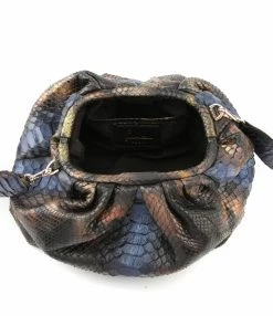SISTA PARIS Sac Big Uniq Cuir Souple Python Butterfly Blue -jerome dreyfuss shop unnamed file 987