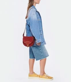 ISABEL MARANT Sac Botsy Cuir Suédé Rouge Foncé -jerome dreyfuss shop unnamed file 995