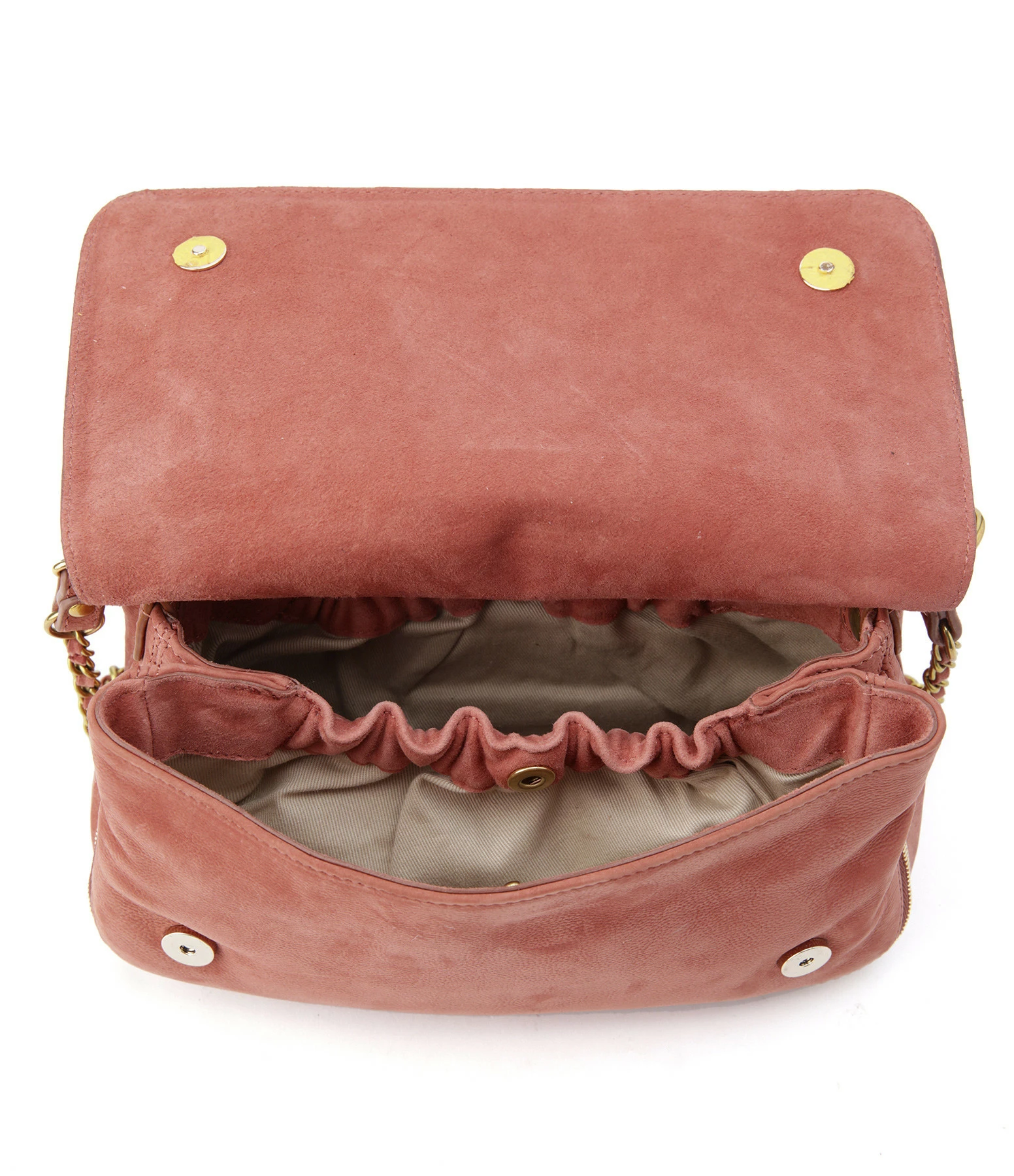 JEROME DREYFUSS Sac Bobi Cuir Suédé Bois De Rose 5 JEROME DREYFUSS Sac Bobi Cuir Suédé Bois De Rose – Image 3